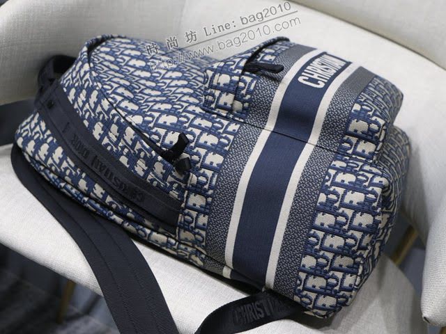 Dior男女同款包 迪奧Travel Oblique大號雙肩包 Dior老花刺繡後背包  dfk1596